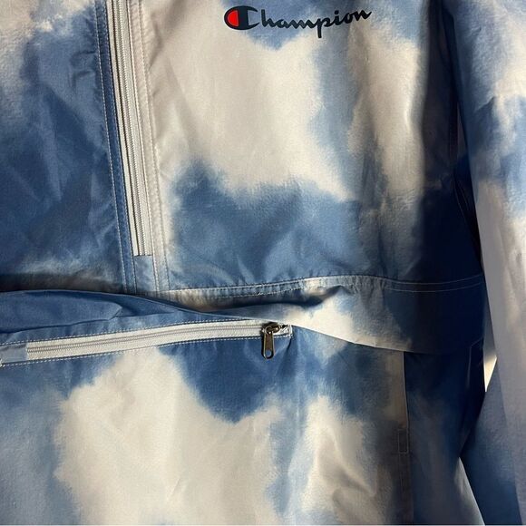 🔥 NWT Champion Packable Stadium windbreaker Jacket – Sky & Cloud dye -Men Small - Picture 5 of 14